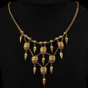Golden Wine God Necklace