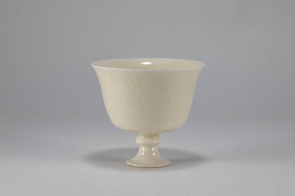 Sui Dynasty white glazed high footed cup