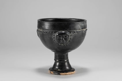 Tang Dynasty decal high footed cup