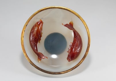 Qing Dynasty Agate Clever Colored Plate
