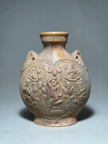 Tang Dynasty yellow glazed flat teapot