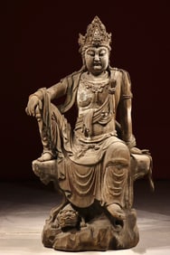 Wooden Carving of the Statue of Avalokitesvara in Freedom