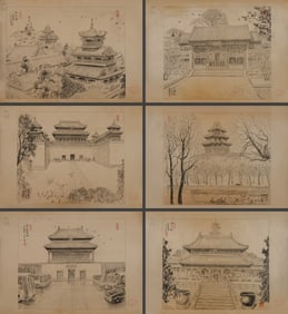 Wu Guanzhong's architectural sketch of the Forbidden City