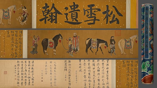 Zhao Mengfu's Horse and Horse Painting Silk Manuscript