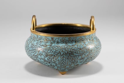 Ming Dynasty cloisonn é incense burner