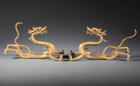 Tang Dynasty gilded golden dragon