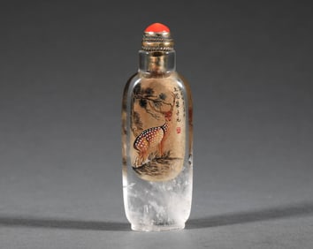 Qing Dynasty crystal snuff bottle