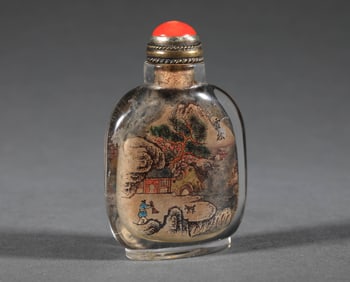 Qing Dynasty crystal snuff bottle