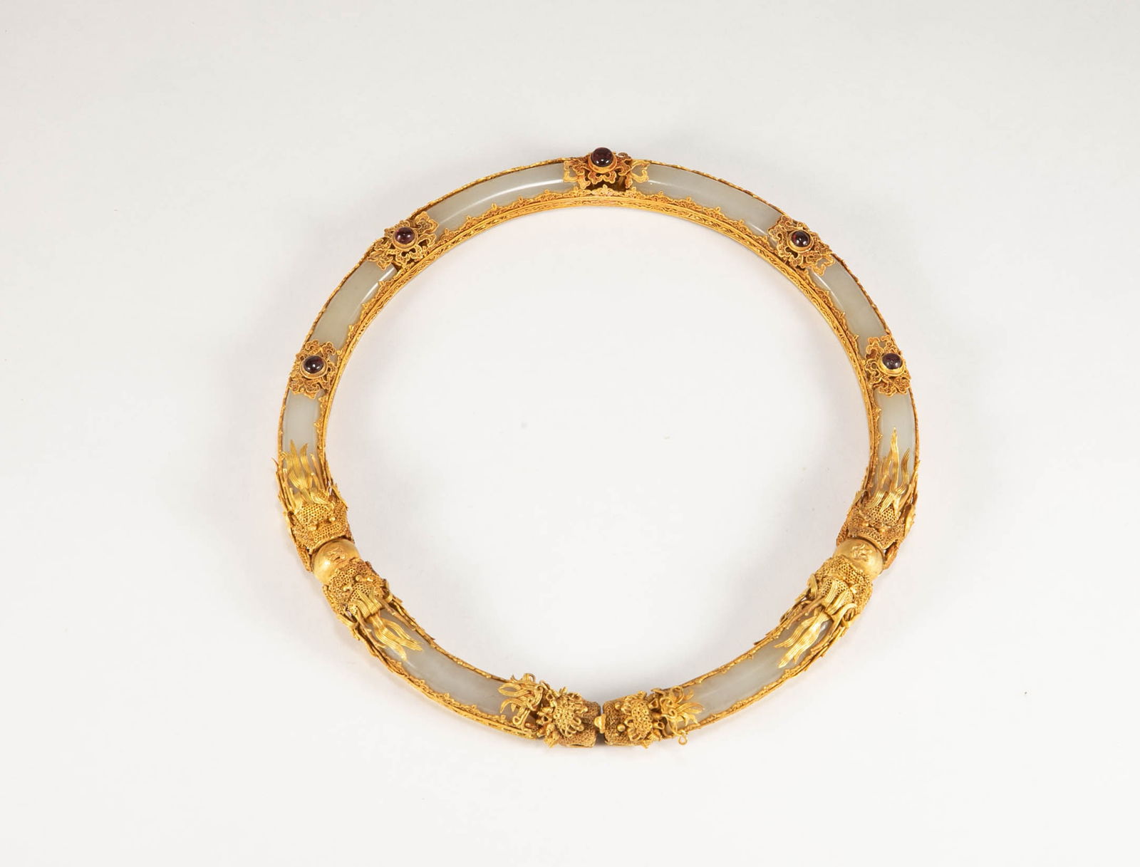 Qing Dynasty Pure Gold Collar: D?18cm WT:240g