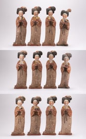 Tang Dynasty painted pottery ladies