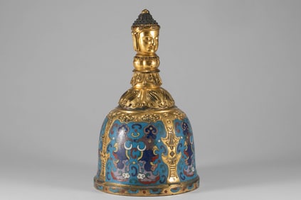 Qing Dynasty cloisonn é bell