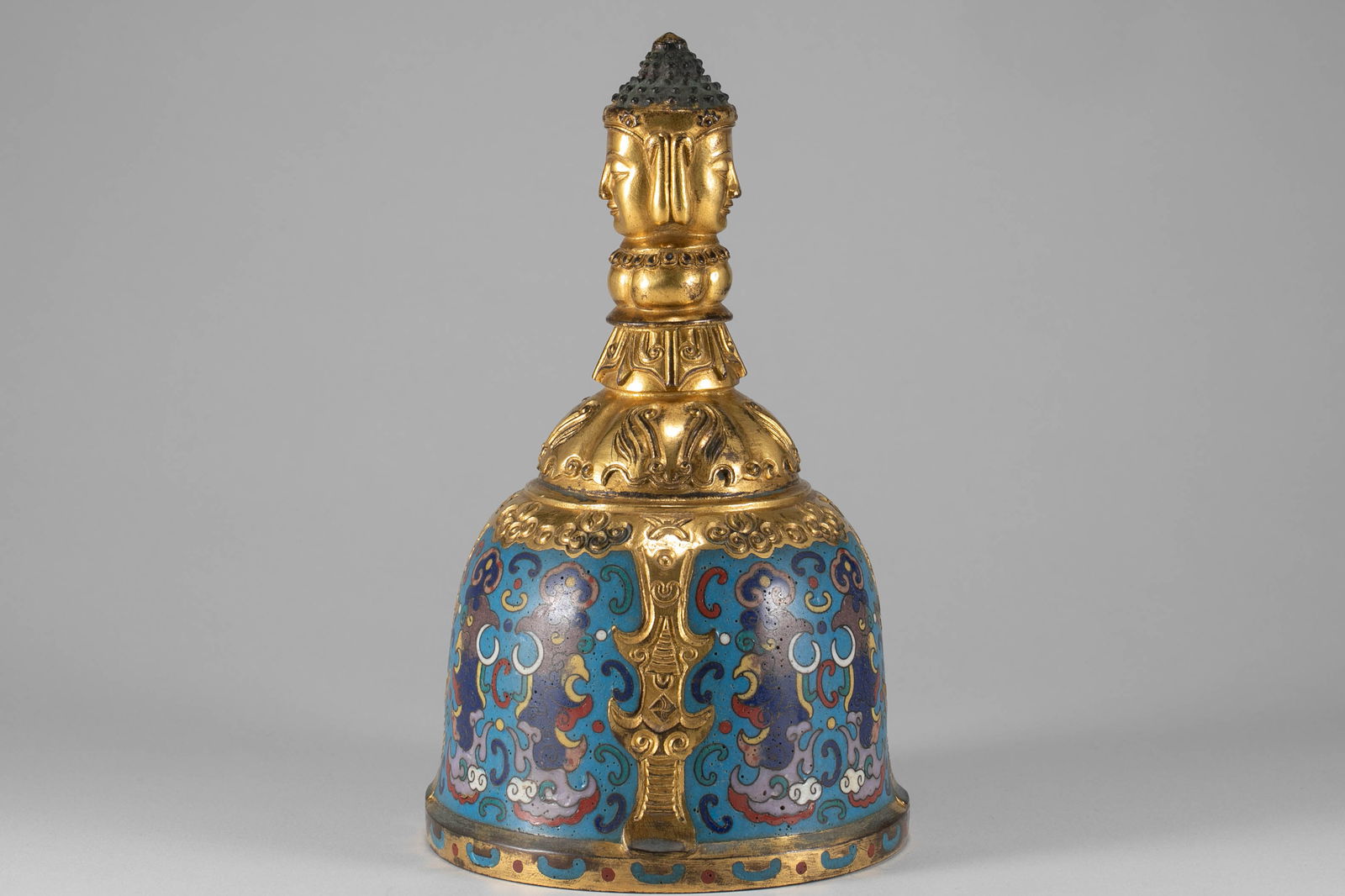 Qing Dynasty cloisonn é bell - 3