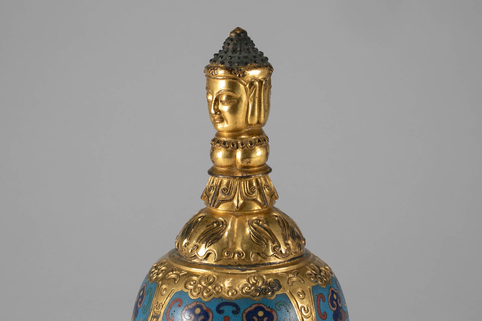 Qing Dynasty cloisonn é bell - 4