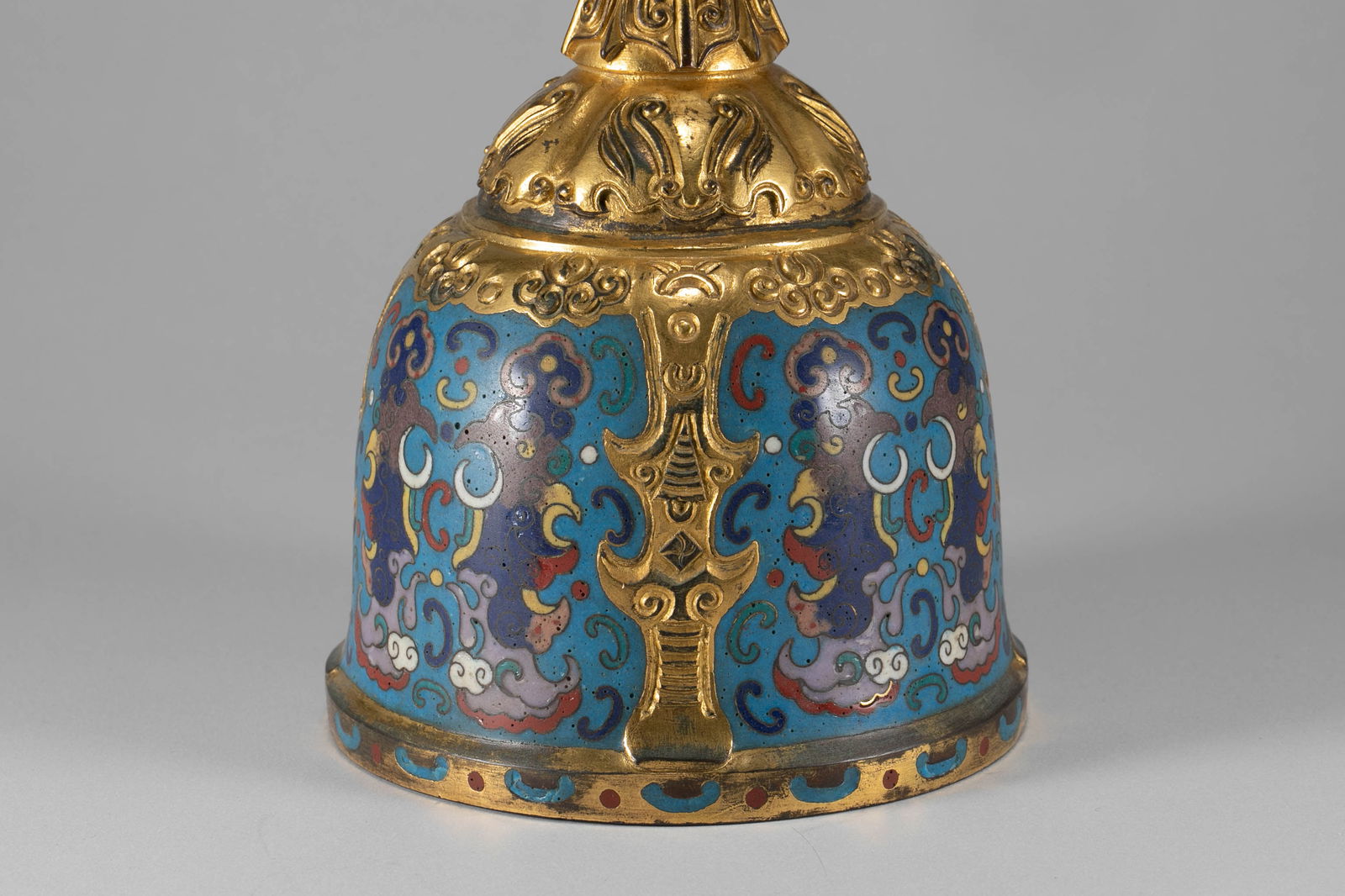 Qing Dynasty cloisonn é bell - 6