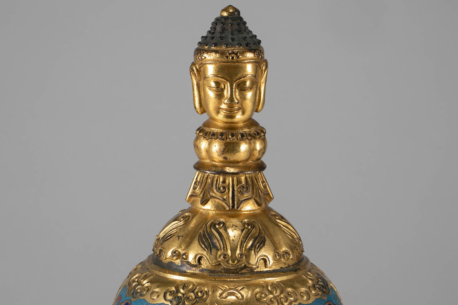 Qing Dynasty cloisonn é bell - 7