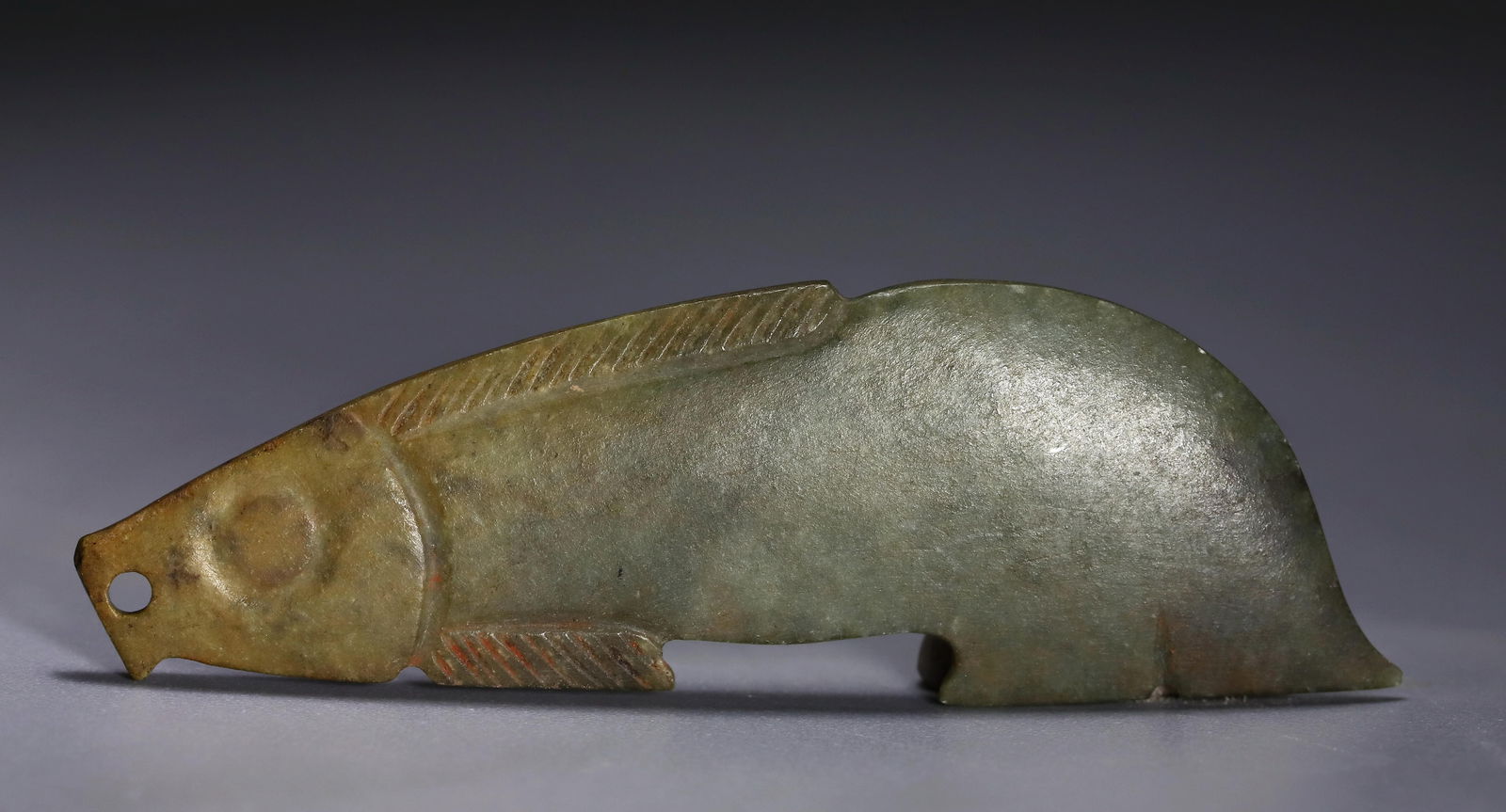 Jade Fish: L:4.8cm W:1.5cm