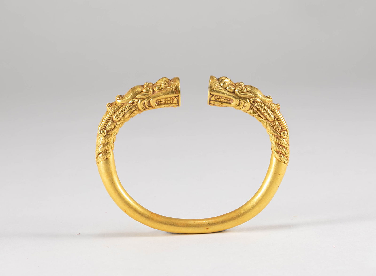 Qing Dynasty pure gold bracelet: D:8.8cm WT:55g