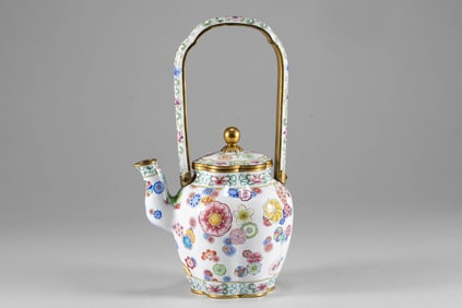 Qing Dynasty enamel pot