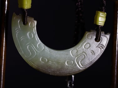 semi-annular jade pendant