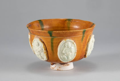 Tang Dynasty yellow glazed bowl