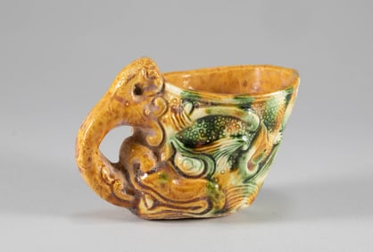 Tang Dynasty Tri colored Corner Cup