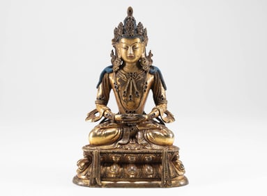 Copper gilded Infinite Life Buddha