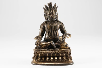 Bronze gilded God of Wealth in the Qing Dynasty