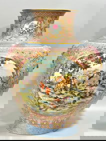 Qing Dynasty enamel color statue