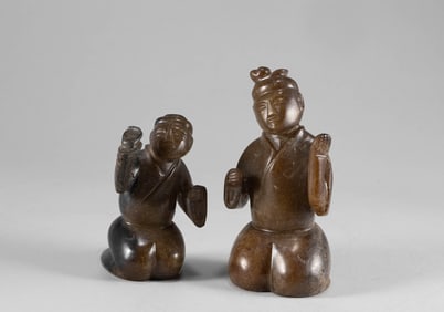 A group of jade people from the Shang Dynasty