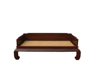 Yellow pear single board arhat bed