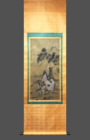 Shitao Subdues the Tiger and Luohan Silk Vertical Axis