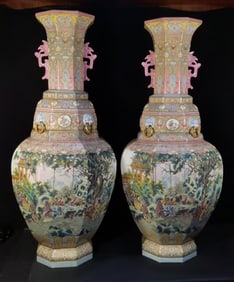 Qing Dynasty enamel colored bottle