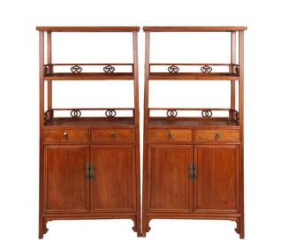 Huanghua Pear Melon Leg Clip Flower Bookcase