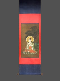 Liu Songnian's Guanyin painting on silk vertical scroll