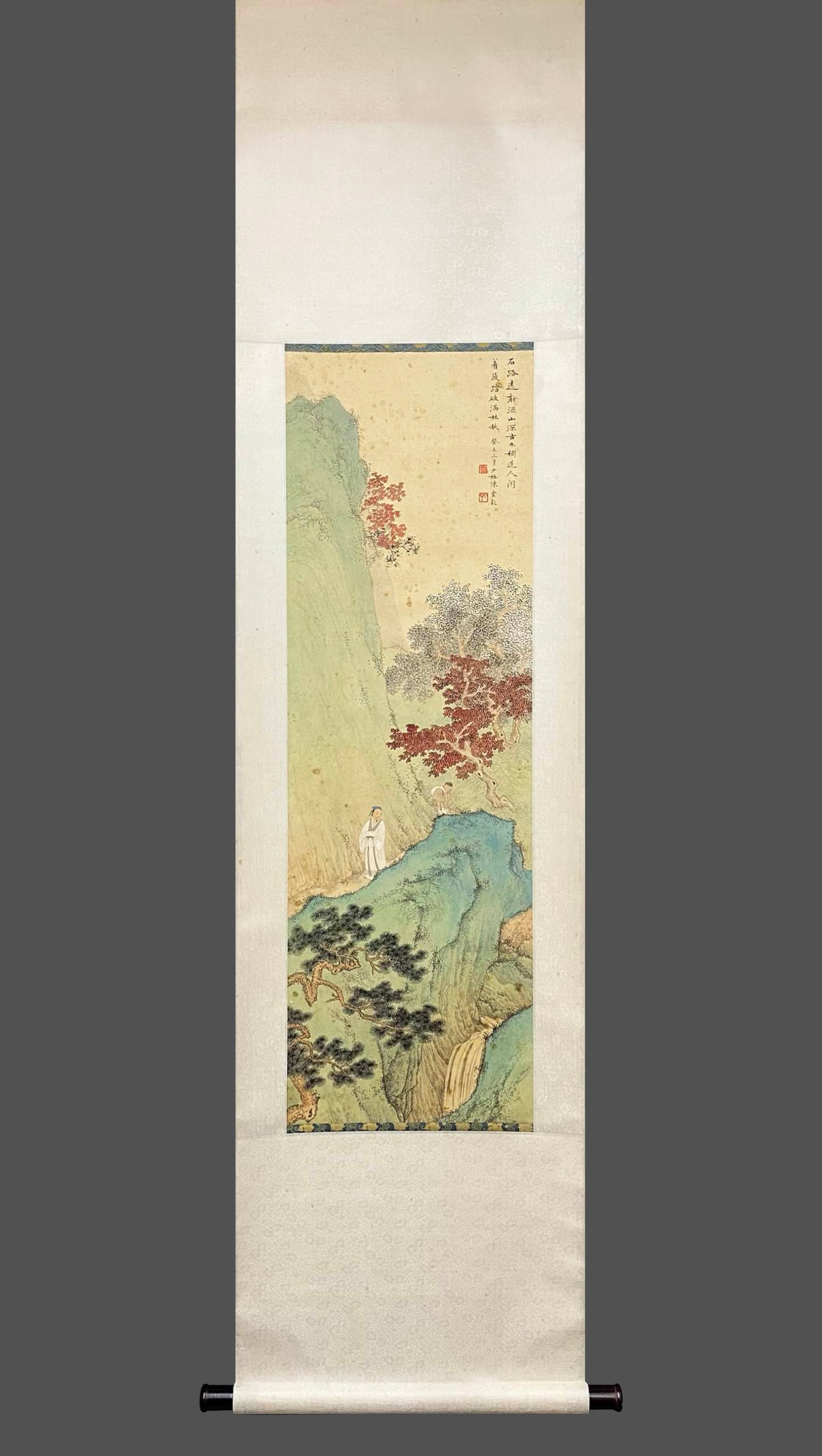 Chen Shaomei's Autumn Mountain Travel Drawing: Vertical Axis: H:111cm W:35cm