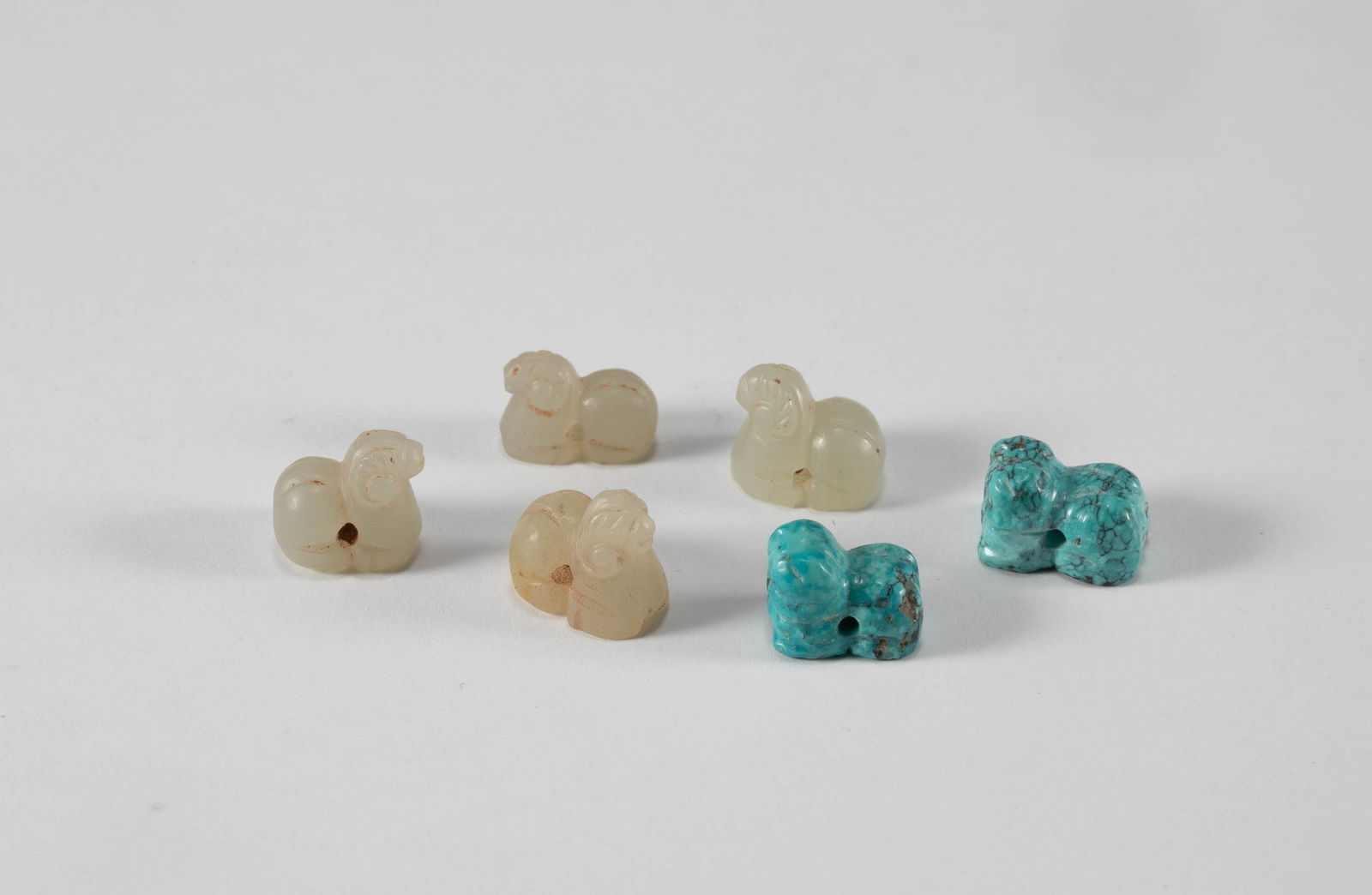 Han Dynasty Jade Pine Stone Accessories: H:0.9cm L:1.3cm
