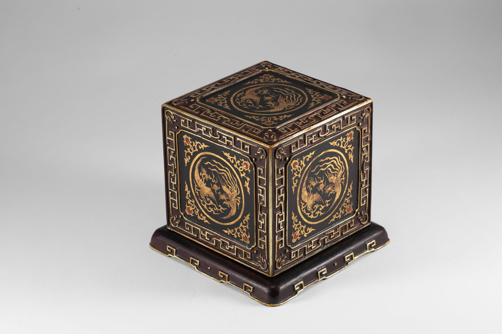 Qing Dynasty Red Carved Lacquer Printing Box (1 of 8)