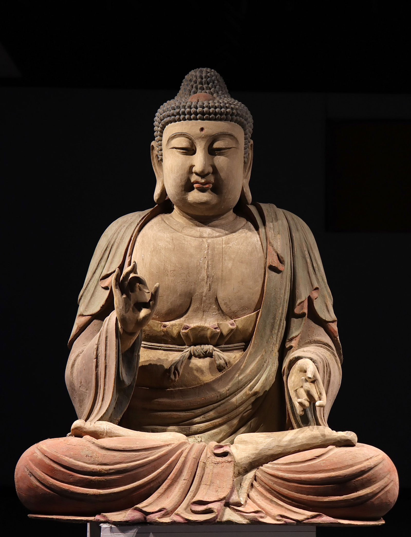 Wooden Buddha Carvings: H:145cm W:110cm