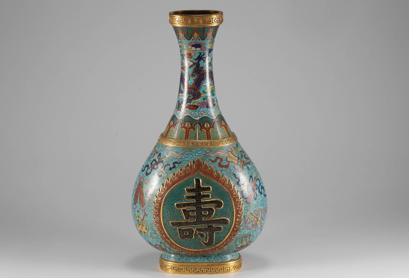 Ming Dynasty cloisonn é flat teapot - 5