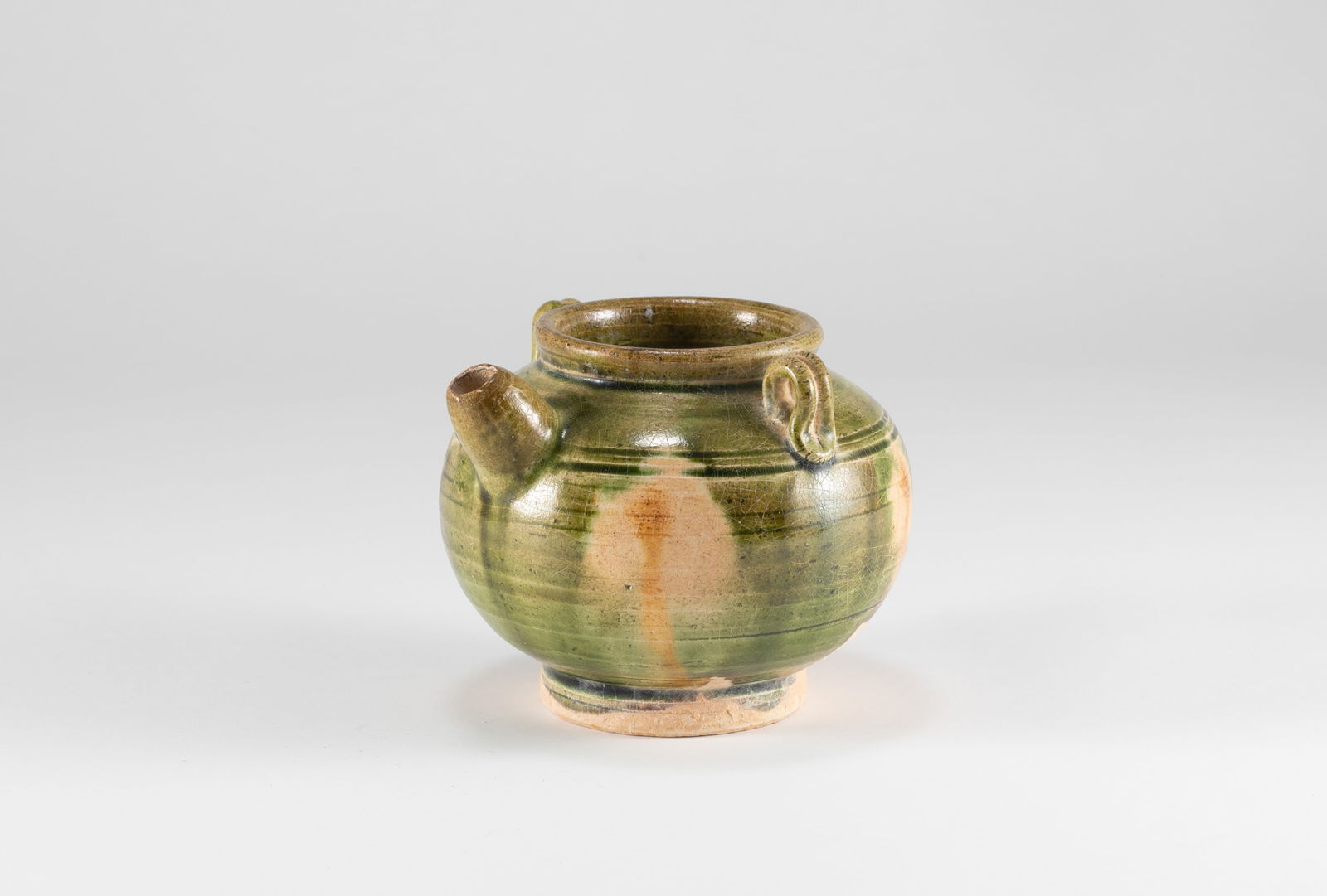 Tang Dynasty Three Colored and Four Series Jars: H:7.3cm W:10cm