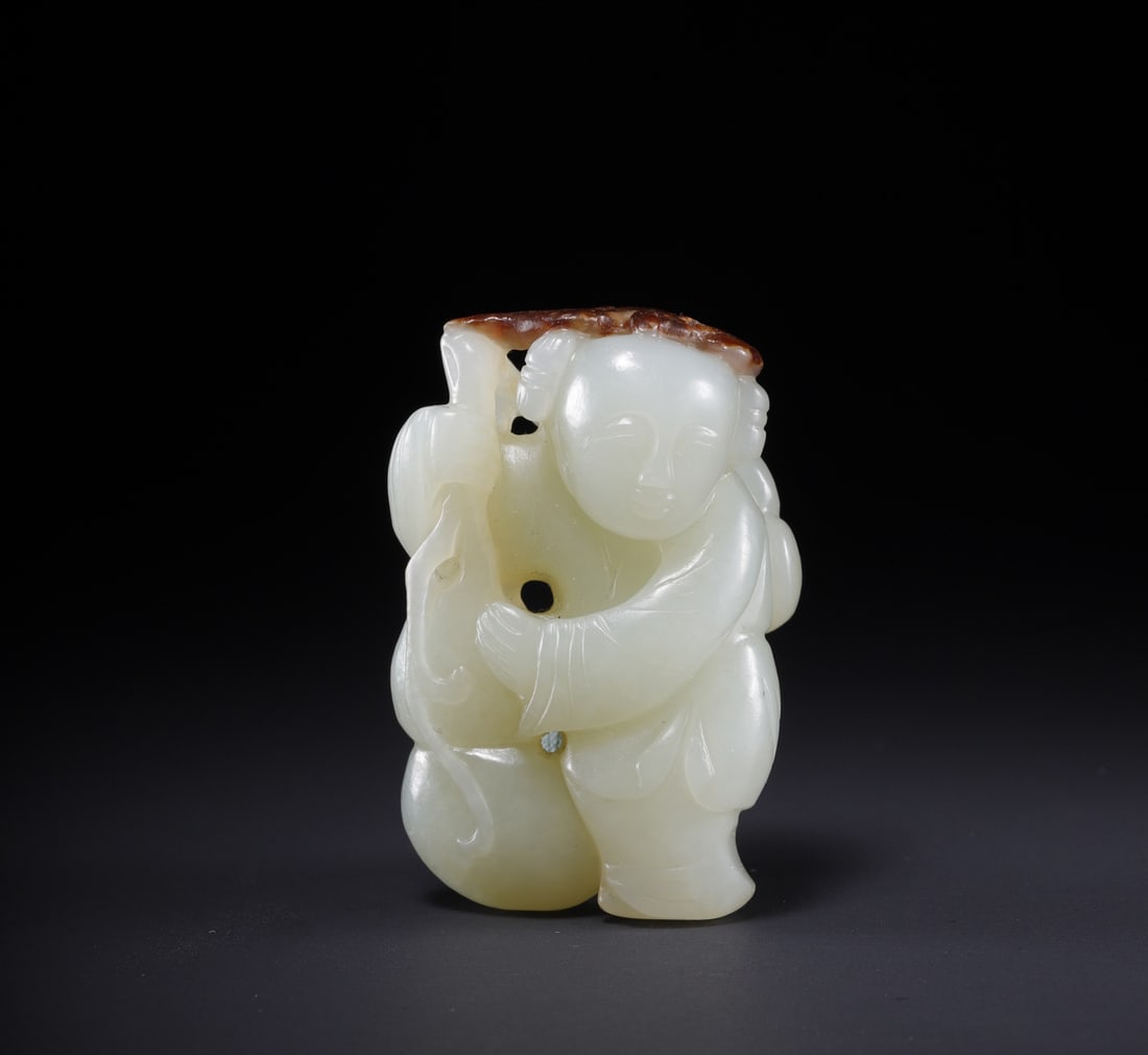 Hotan Jade Boy: L:3.5cm W:2.2cm H:5cm