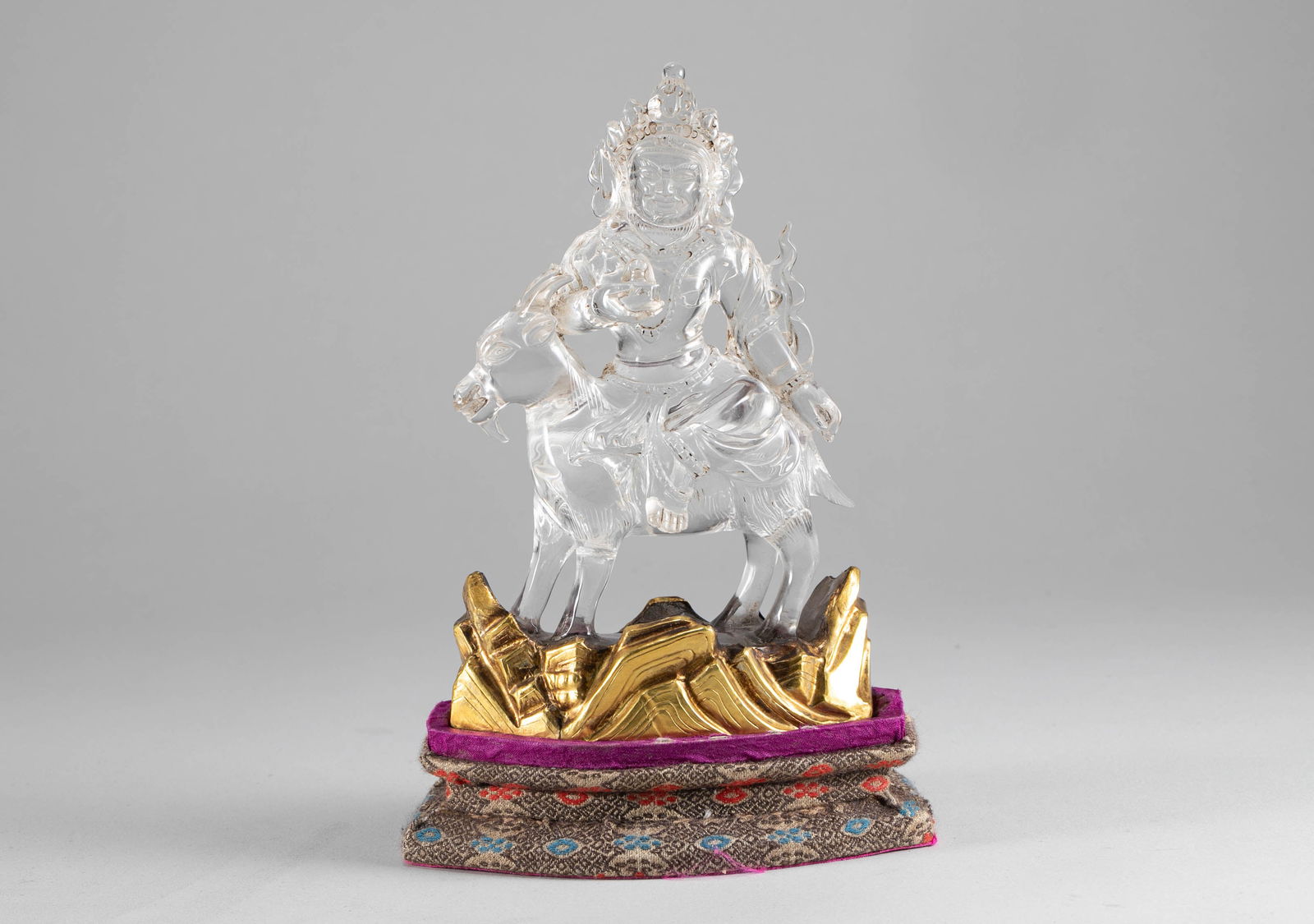 The Crystal God of Wealth in the Qing Dynasty: H:17cm W:11cm