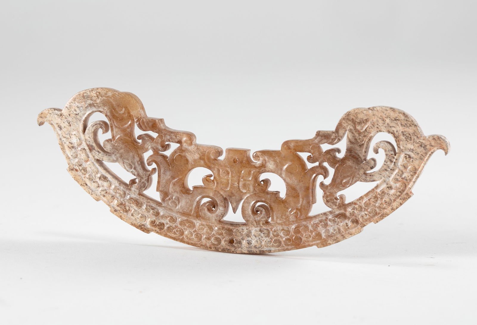 Shang Dynasty jade bi: L:11cm W:2.7cm