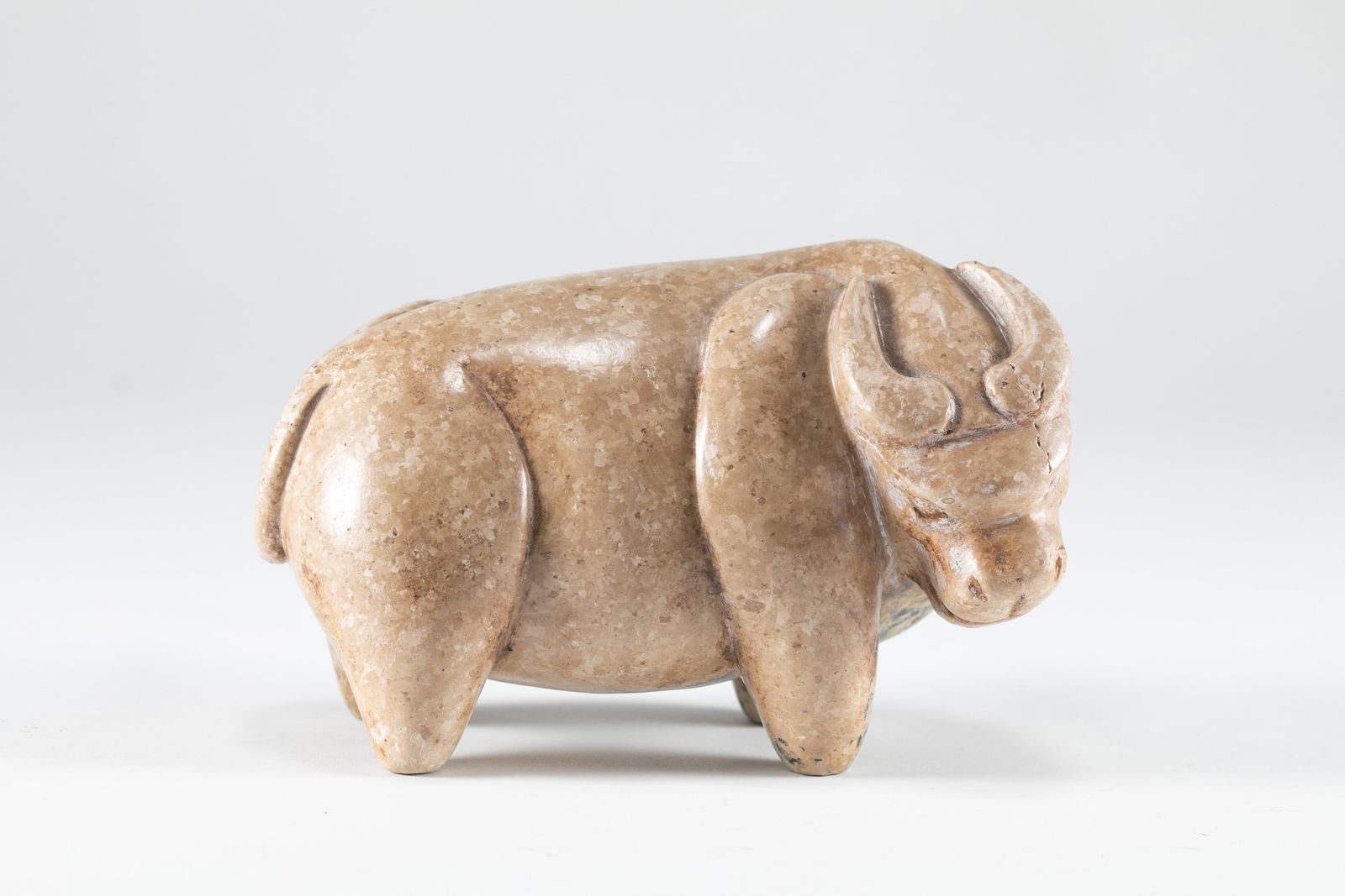 Han Dynasty Jade Bull: H:6.5cm L:10cm
