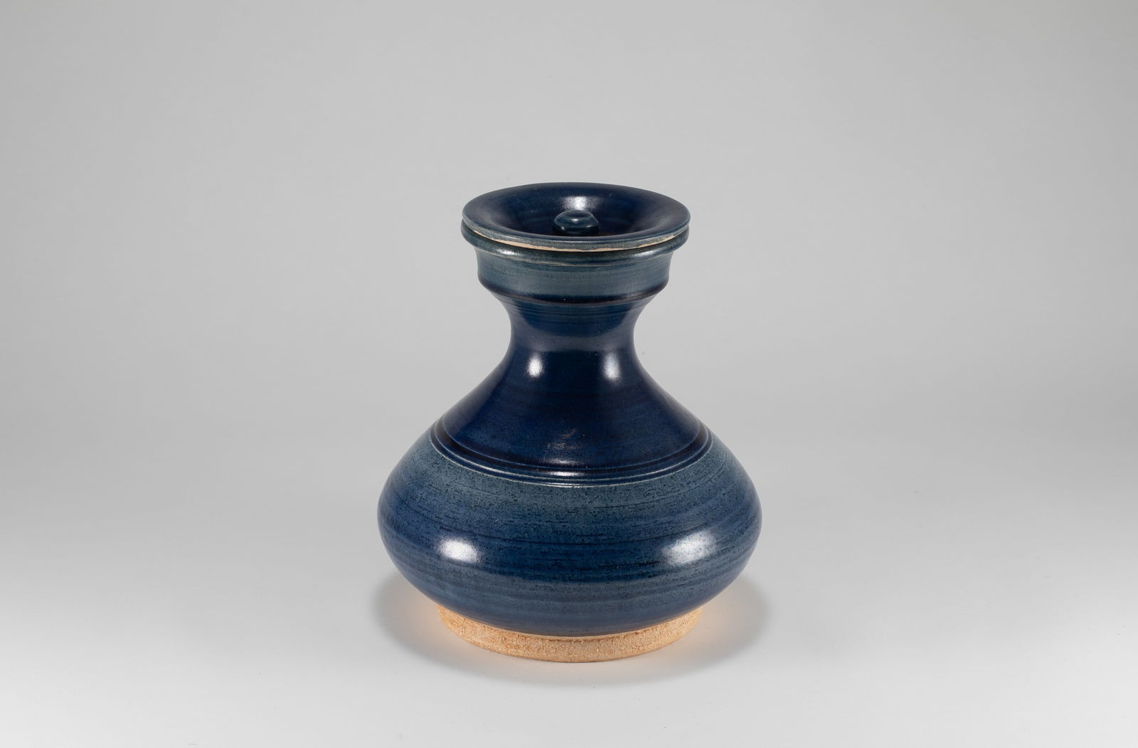 Tang Dynasty blue glazed bottle (1 of 7)