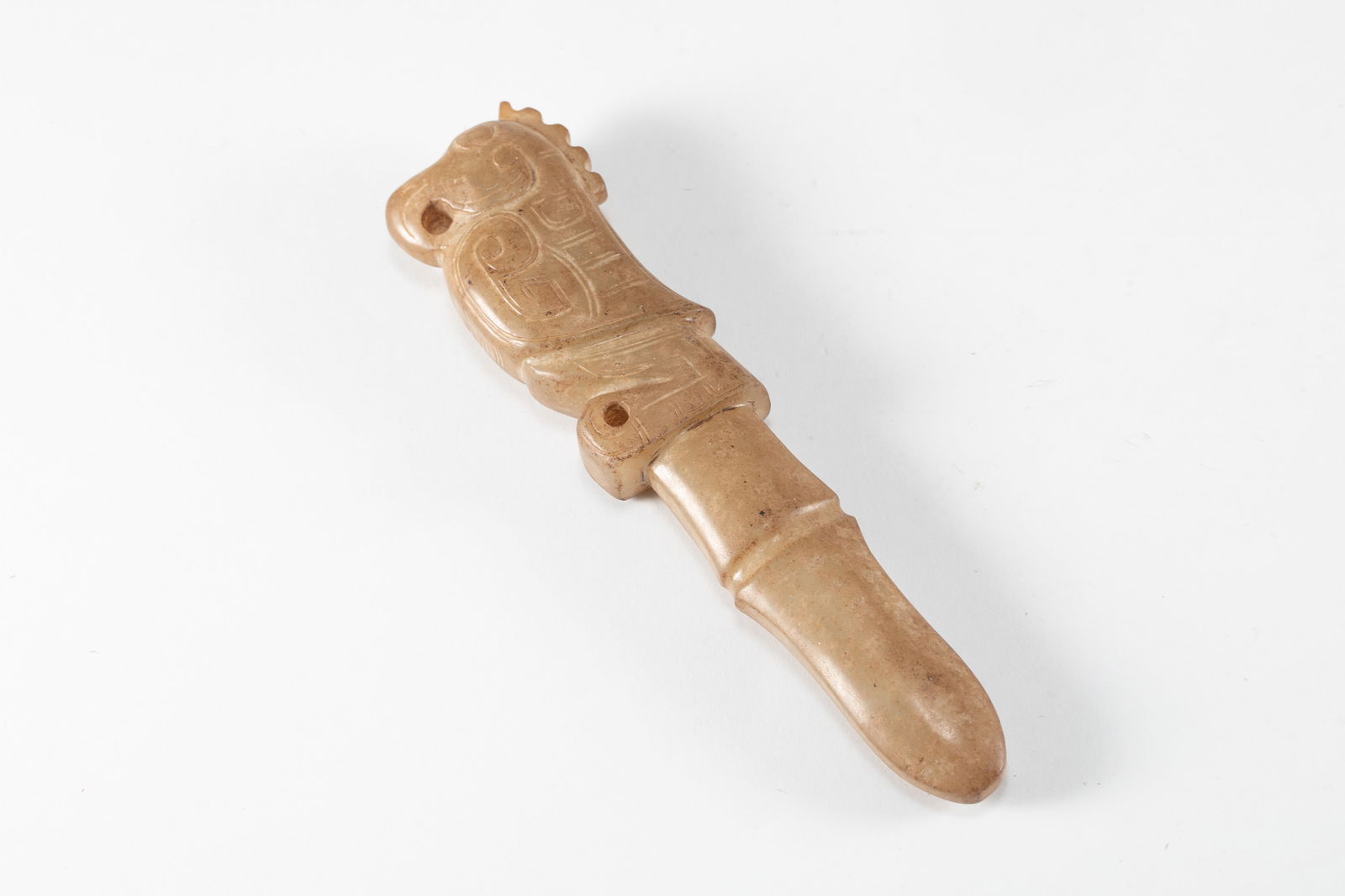 Hetian jade ornaments of the Western Zhou Dynasty: L:12.5cm W:2.8cm