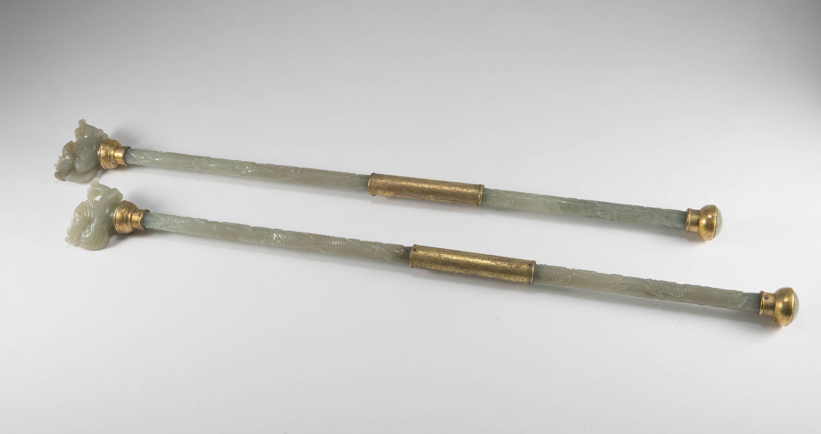 Hotan Jade Wand of Liao Dynasty: L:59cm W:7cm
