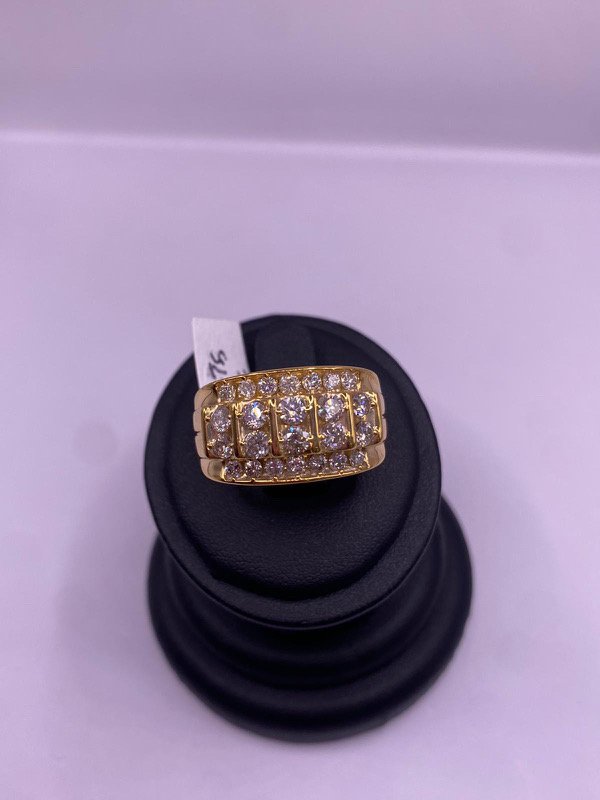 14ct GOLD MENS RING SET 1.75ct DIAMONDS - 8.2 GRAMS - SIZE MENS 11 (1 of 3)