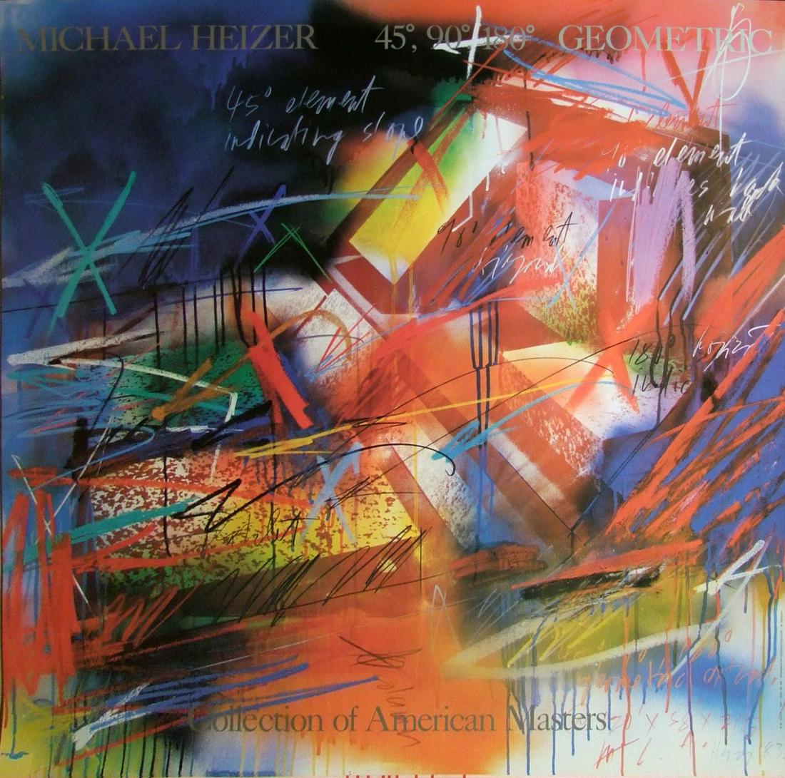 Michael Heizer - Large Serigraph - Very Rare: Very nice and large series of graphics by Michael Heizer, really a collector's item. Very Rare.Michael Heizer (born 1944) is a land artist specializing in large-scale and site-specific sculptures. Wor