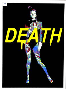 Death NYC - Silkscreen.: Hand signature by the Artist. Original certificate and golden seal included. DEATH NYC's artwork featured in galleries and streets around the world. Recently also featured in the Google Glass